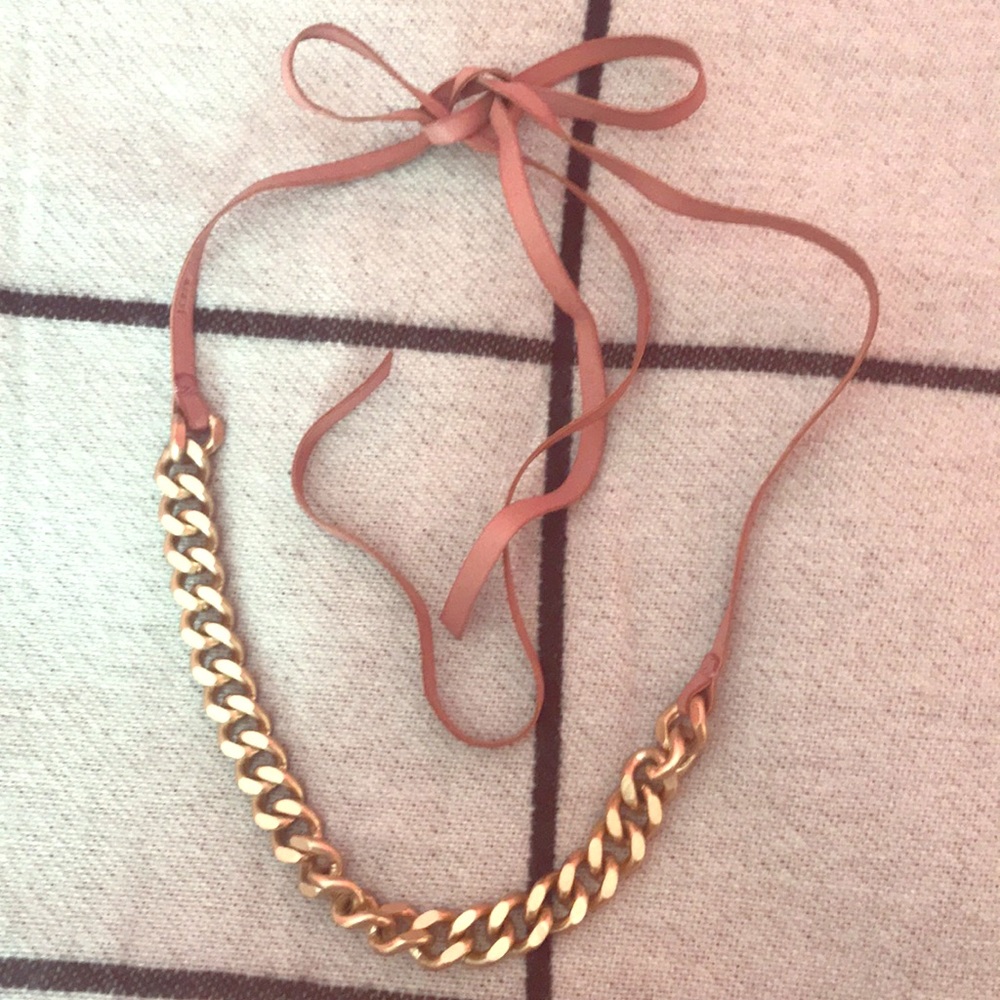 J. Crew long pink necklace/chain